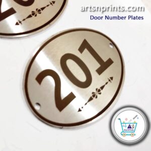 Affordable Door Number Plates in Punjab | Oval, Rectangle, Circle Shapes Available